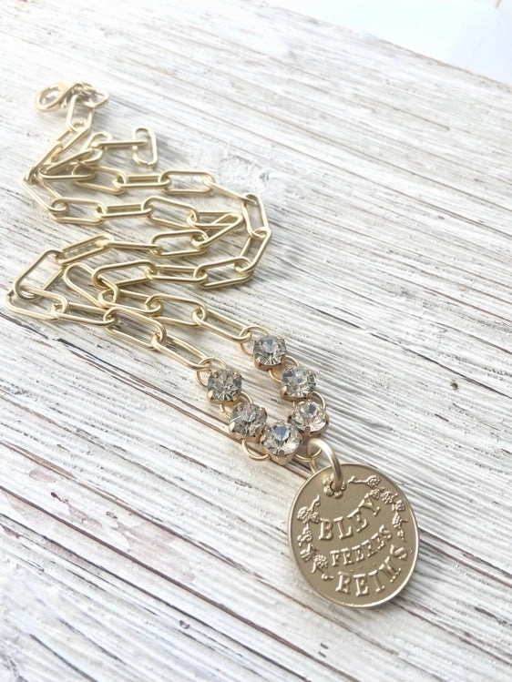 Champagne Coin Necklace
