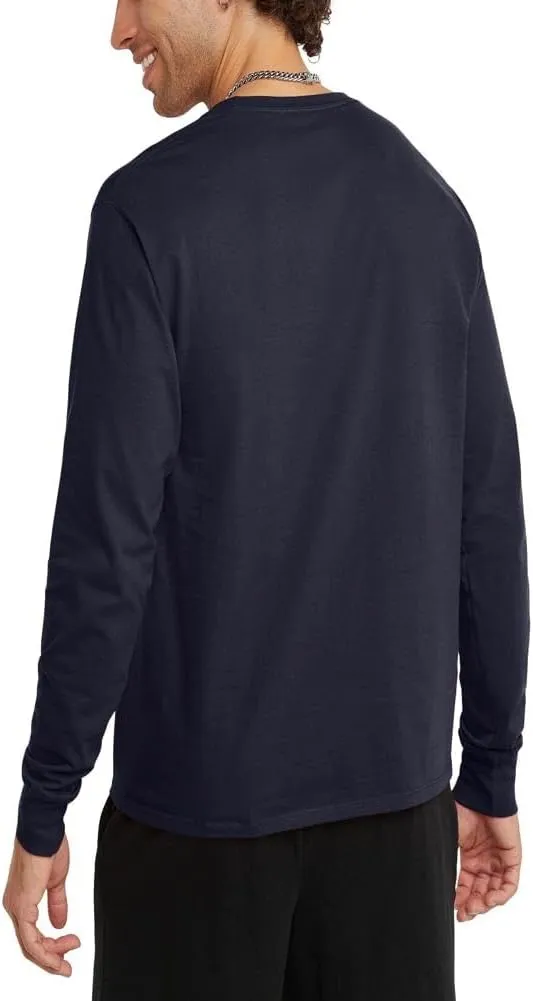 Champion Men's Long Sleeve T-shirt, Classic T-shirt for Men (Reg. Or Big & Tall)