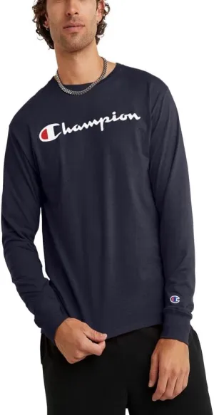 Champion Men's Long Sleeve T-shirt, Classic T-shirt for Men (Reg. Or Big & Tall)