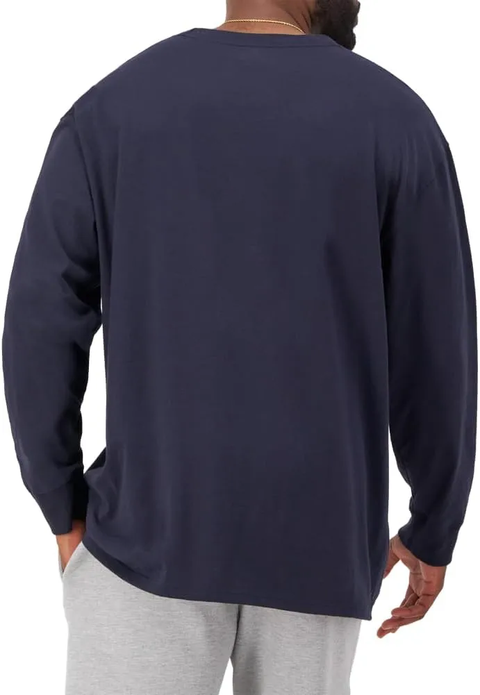 Champion Men's Long Sleeve T-shirt, Classic T-shirt for Men (Reg. Or Big & Tall)