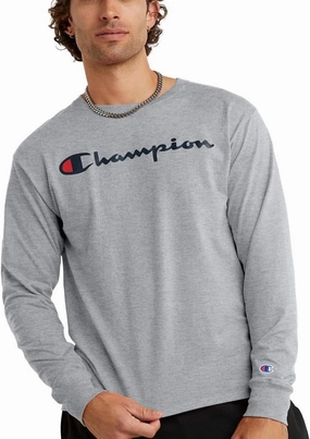 Champion, Classic Long Sleeve, Comfortable, Soft T-Shirt for Men (Reg. Or Big & Tall)