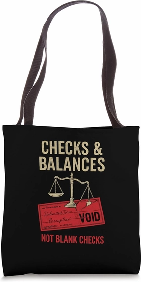 Checks and Balances Void Check Government Oversight Design Tote Bag