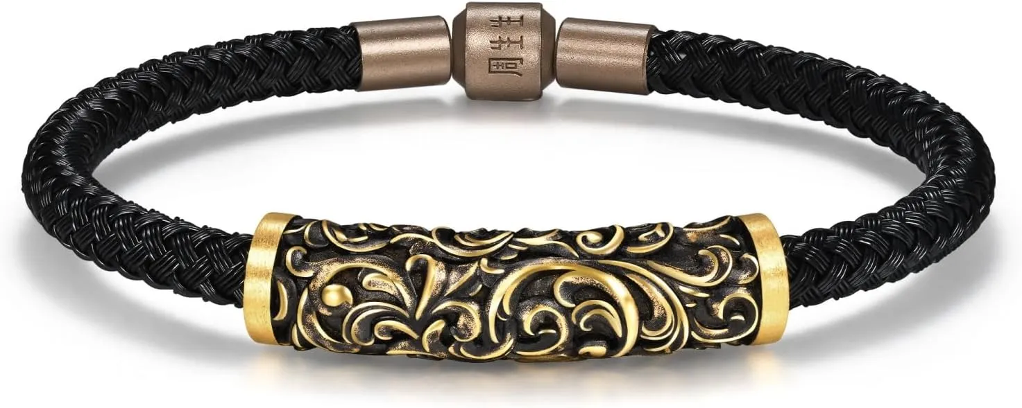 CHOW SANG SANG 999.9 24K Solid Gold Noir Bold Bracelet for Women & Men Size 17cm 95636B Price-by-Weight 22.08g Gold