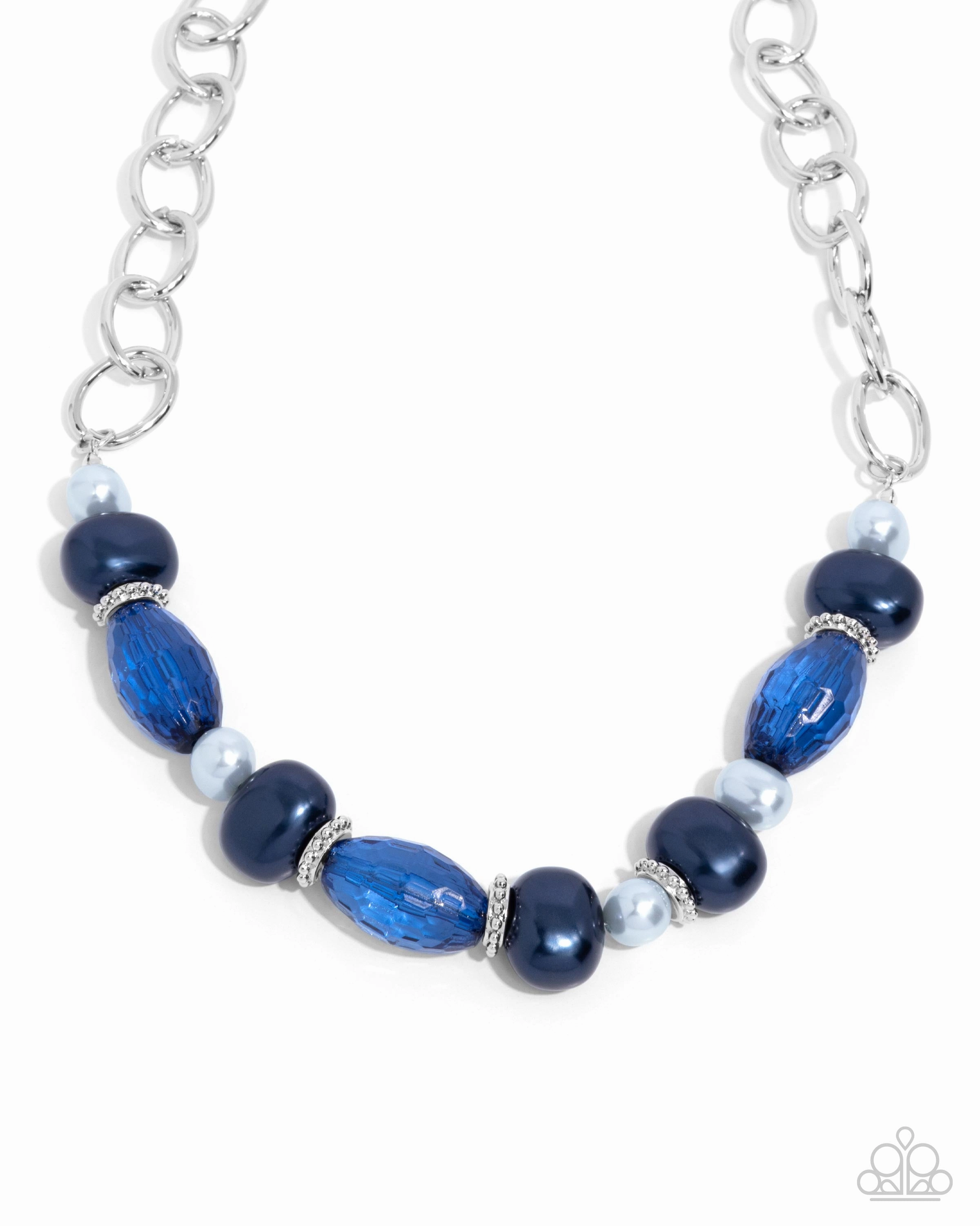 Complete Look - Pearly Patron Necklace & Pearly Passenger Bracelet - Blue Set