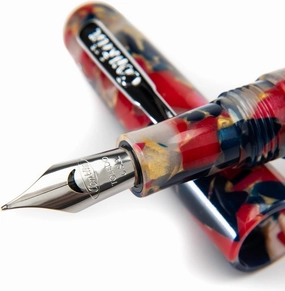 Conklin All American Fountain Pen in Old Glory – Medium Nib, Patriotic Red, White & Blue Design – Ideal Gift for Professionals & Pen Collectors