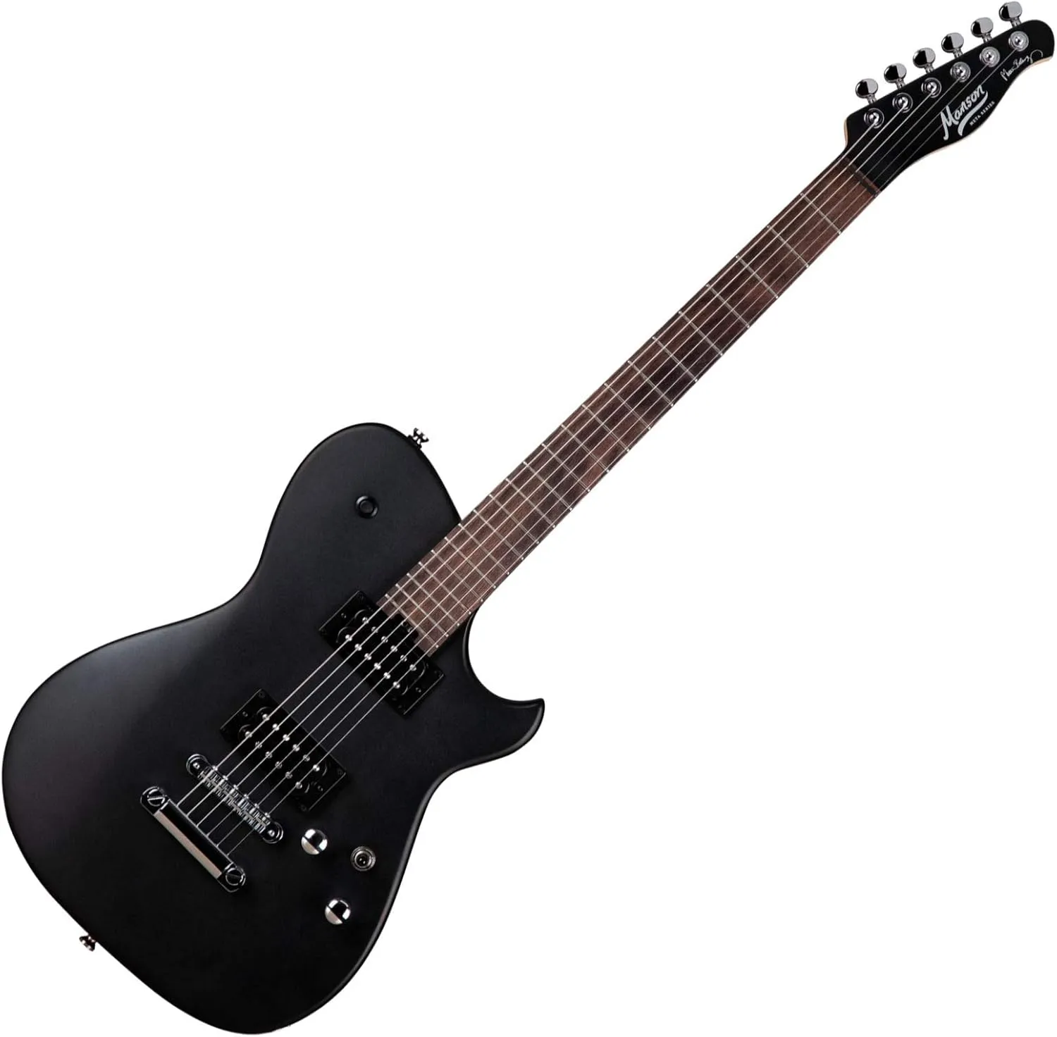 Cort 6 String Solid-Body Electric Guitar, Right, Satin Black, Full (MBM1SBLK)