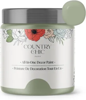 Country Chic All-in-One Chalk Paint for Furniture, Cabinets, Home Decor, Eco-Friendly, Matte Finish, Built-In Primer & Top Coat for Wood, Metal - Sage Advice (sage Green) - 8 oz (237 ml)
