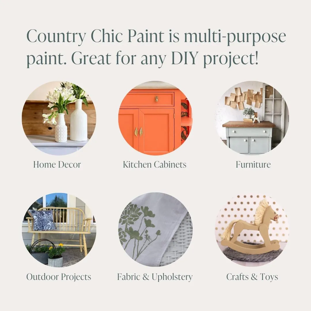 Country Chic All-in-One Chalk Paint for Furniture, Cabinets, Home Decor, Eco-Friendly, Matte Finish, Built-In Primer & Top Coat for Wood, Metal - Sage Advice (sage Green) - 8 oz (237 ml)