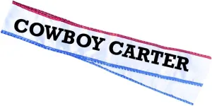 Cowboy Carter Custom Sash - Red and Blue Frills