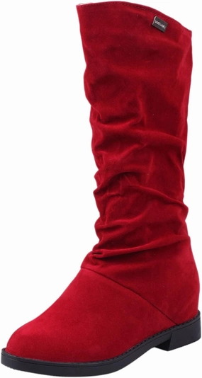 Cowboy Boots for Women Suede Wide Calf Cowgirl Boots Wide Calf Knee High Boots Classic Winter Autumn Warm Boots