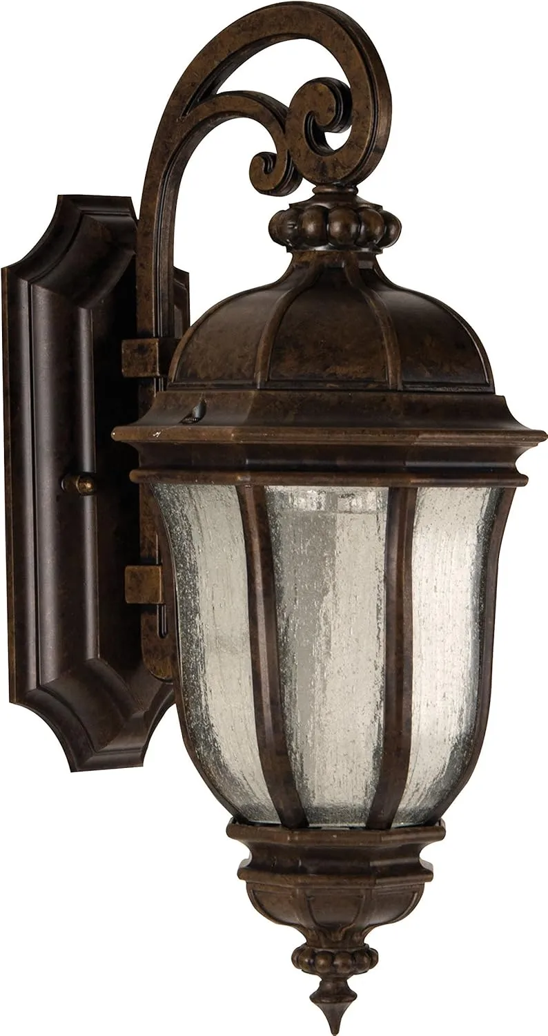 Craftmade Z3304-PRO Harper Outdoor Industrial Wall Mount Sconce, 1-Light, 60 Watt, Peruvian Bronze (8"W x 18"H)