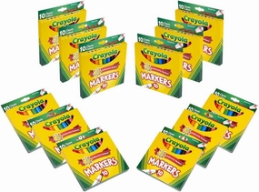 Crayola Broad Line Markers (12pk), Bulk School Coloring Markers for Kids, Must Have Classroom Supplies for Teachers, Preschool & Kindergarten Supplies