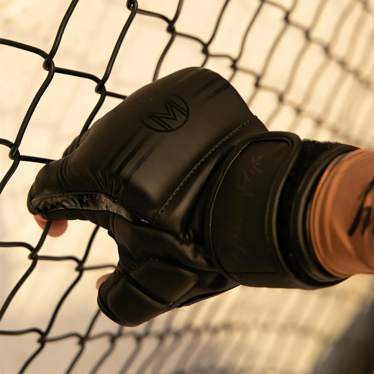 Crown MMA Gloves for Men & Women Martial Arts Punching Bag Gloves, UFC Grappling Fighting & Kickboxing Gloves Pre-Curved Half Finger Boxing Sparring Glove