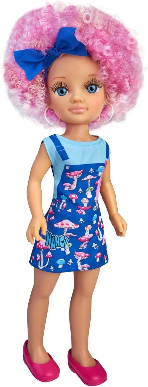 Curly Power Fashion Doll with Pink Hair, 16" Doll