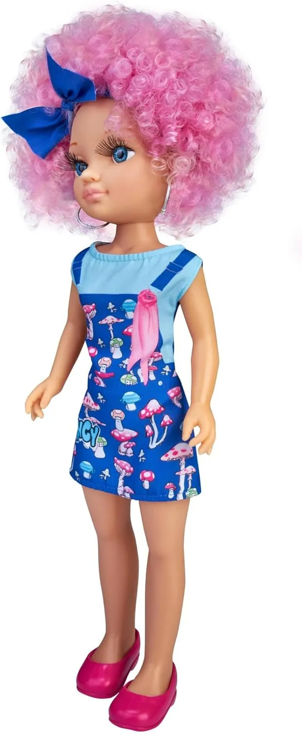 Curly Power Fashion Doll with Pink Hair, 16" Doll