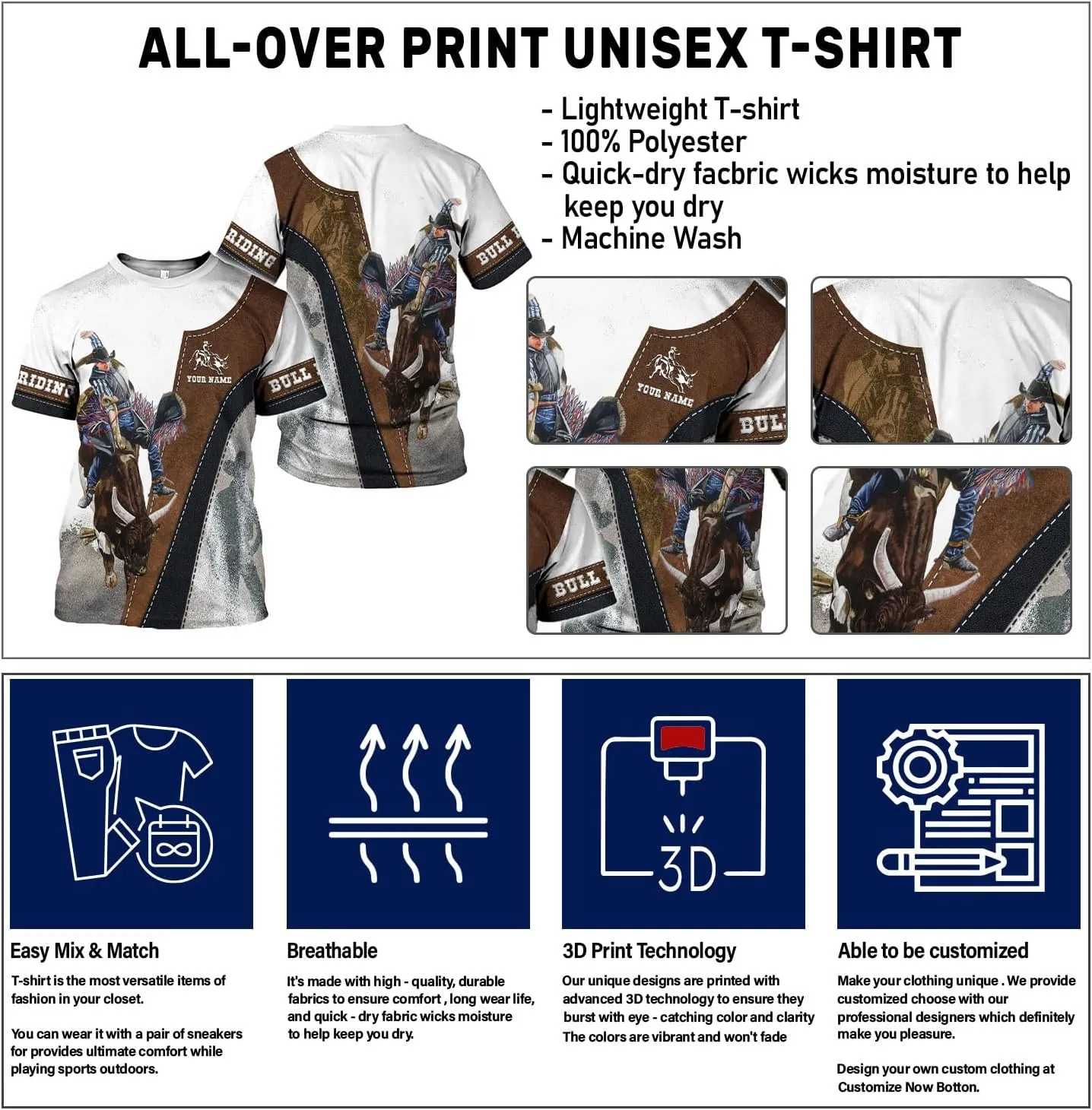 Custom Bull Riding Shirts Bullriding Shirt Professional Bull Riders Apparel Gifts for Men and Women Future Bull Rider T Shirt