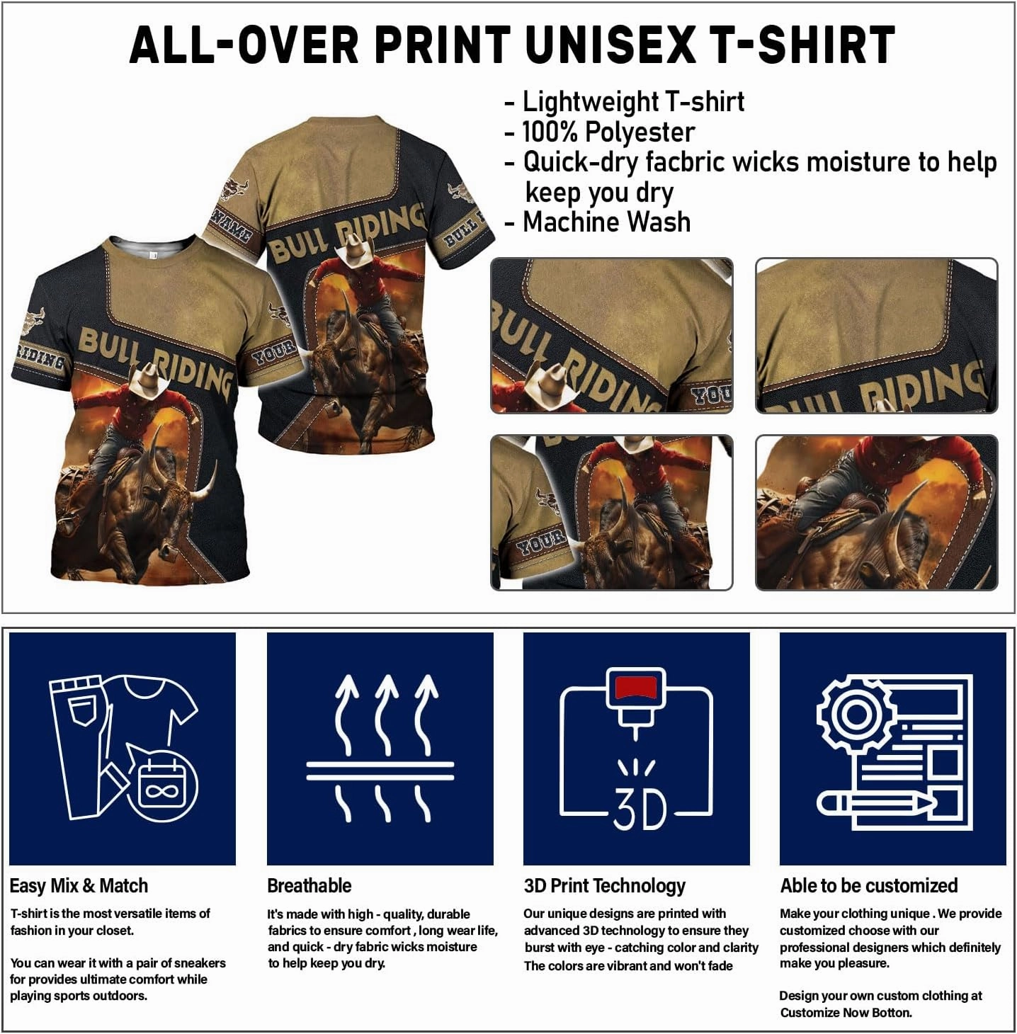 Custom Bull Riding Shirts Bullriding Shirt Professional Bull Riders Apparel Gifts for Men and Women Future Bull Rider T Shirt