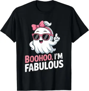 Cute Ghost Funny Halloween Boohoo I'm Fabulous T-Shirt