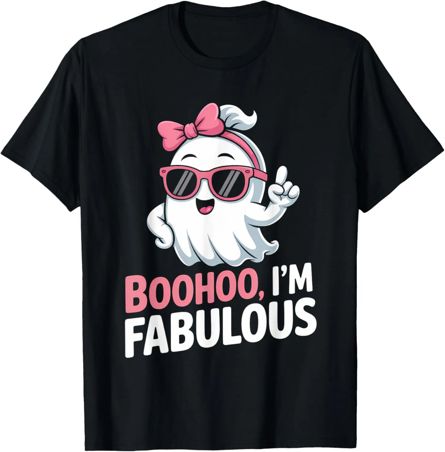 Cute Ghost Funny Halloween Boohoo I'm Fabulous T-Shirt