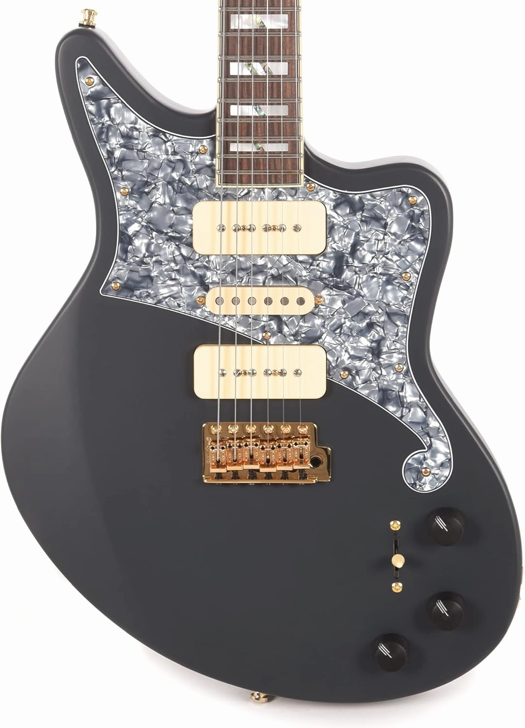 D'Angelico 6 String Solid-Body Electric Guitar, Right (DADBEDBWMSTGTR)