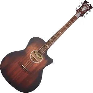 D'Angelico Guitars Electro Acoustic 6 String Solid-Body Electric Guitar, Right, Aged Mahogany (DAPLSG200AGDCP)