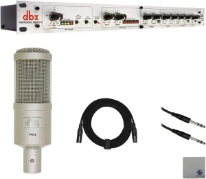 dbx 286s Microphone Preamp/Channel Strip with Heil Sound PR40 Studio Dynamic Microphone, XLR Cable, 1/4" to 1/4" TRS Cable and StreamEye Polishing Cloth