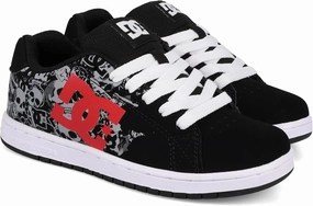 DC Shoes Boy's Gaveler Skate Shoe, Black/Red/Grey, 11 Little Kid