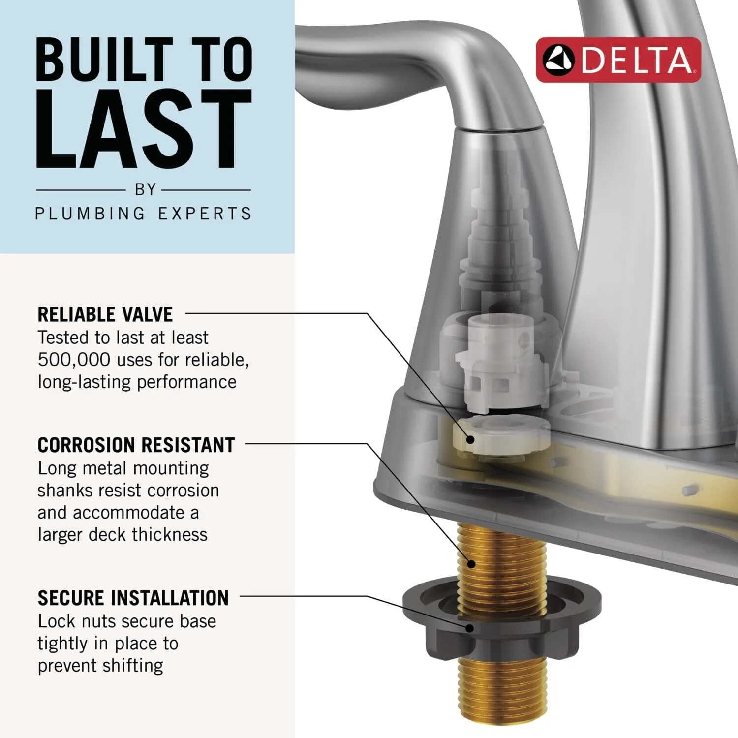 Delta 25749LF-PD Nicoli 1.2 GPM Centerset Bathroom Faucet with Pull Down Spout and Push Pop-Up Drain Assembly - Matte Black/Champagne Bronze
