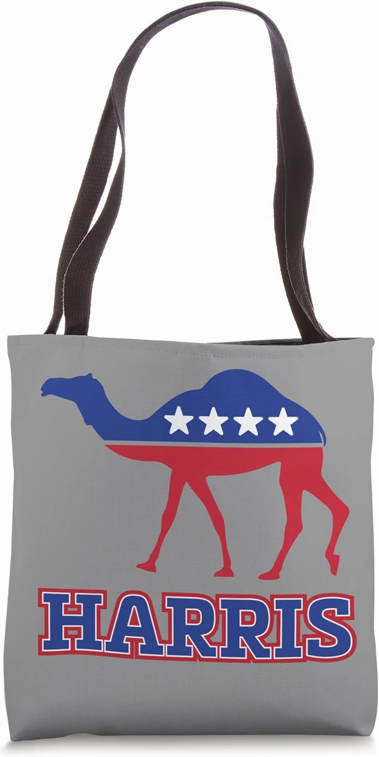 Democratic Party Four Star Red and Blue Camel Harris Tote Bag