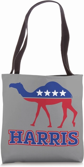 Democratic Party Four Star Red and Blue Camel Harris Tote Bag