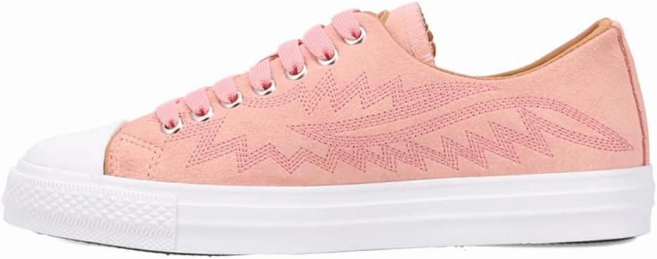 Dingo Womens Campus Embroidered Lace Up Sneakers Shoes Casual - Pink