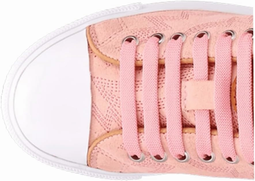 Dingo Womens Campus Embroidered Lace Up Sneakers Shoes Casual - Pink