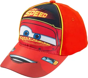 Disney Pixar Toddler Boys Cars Lightning McQueen Baseball Cap Age 2-5 Red