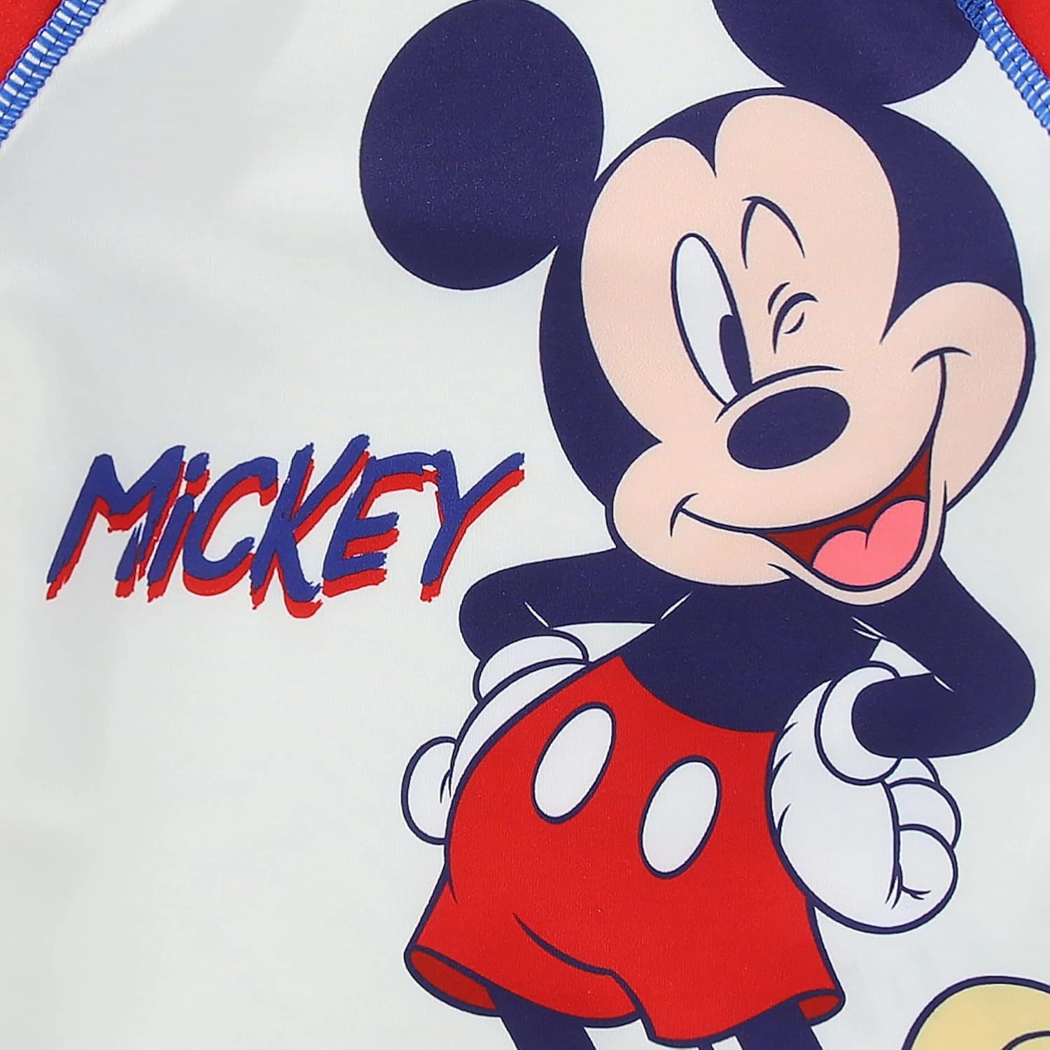 Disney Mickey Mouse Baby Boys UPF 50  Rash Guard, Swim Trunks and Sun Hat with Ears 3 Piece Bathing Suit Set for Infants