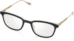 Dita FLOREN DTX114-52-01 Matte Black - Crystal Clear - White Gold Eyeglass Frame 52mm