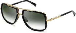 Dita Mach-One DRX-2030 F-BLK-12K Matte Black Antique 12K Gold Plastic Aviator Sunglasses Green G-15 Gradient AR Lens