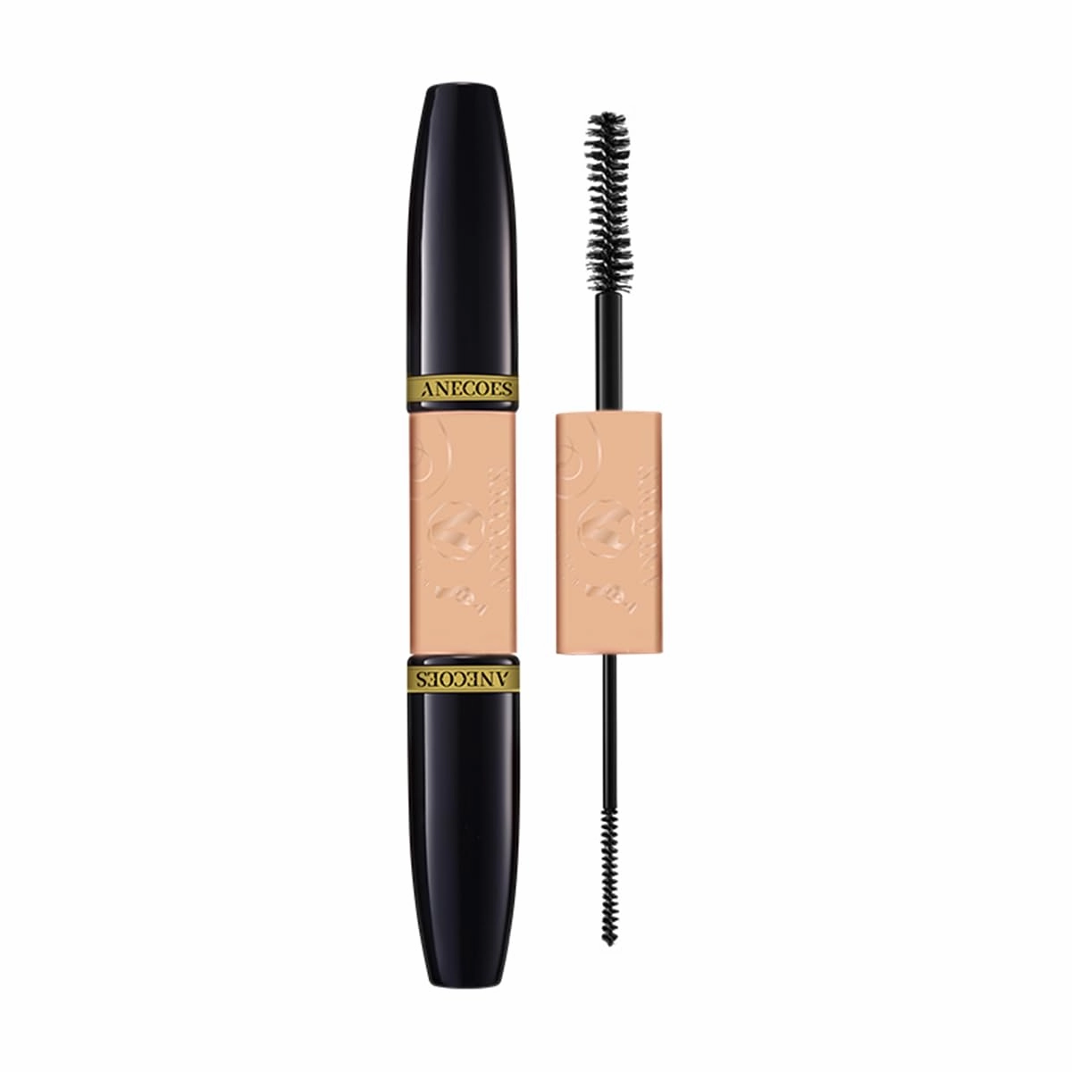 Double Ended Mascara Volumizing and lengthening Formula Mascara Black Waterproof for All-Day Wear Fiber Mascara Eyelashes Makeup Tool 2 in 1