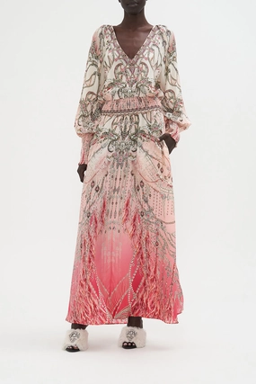 DRESS WITH SHIRRED WAIST AND CUFF STARSHIP SISTAS