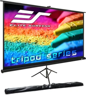 Elite Screens Tripod Series, 60-INCH 16:9, Indoor Outdoor Projector Screen, 8K / 4K Ultra HD 3D Ready, US Based Company 2-YEAR WARRANTY, T60UWH, black - US Based Company 2-YEAR WARRANTY