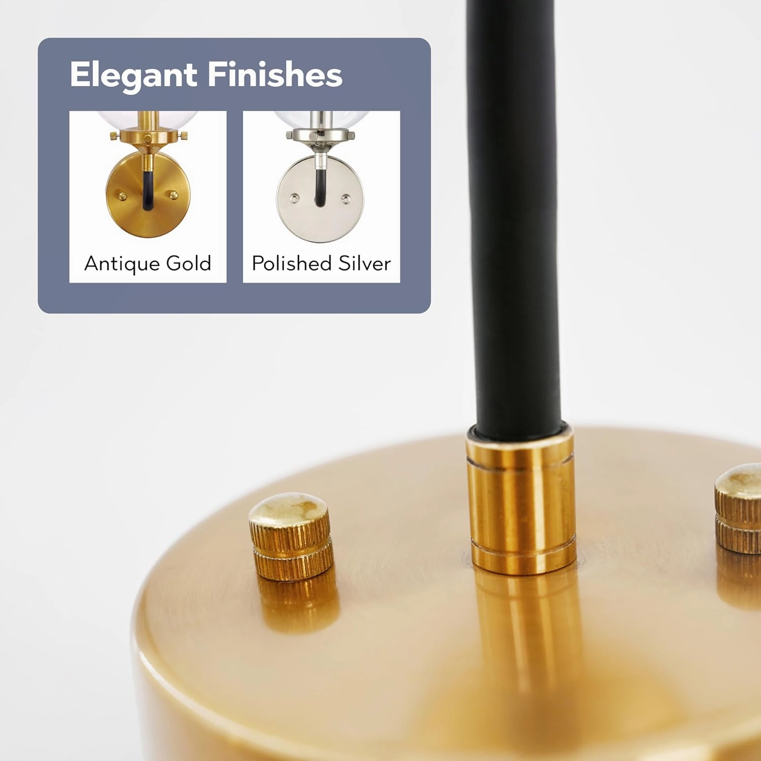 Elk Home Boudreaux 1-Light Sconce - in Antique Gold Finish, with Clear Glass, Modern/Contemporary Style…