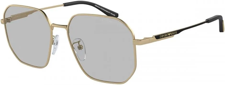 Emporio Armani EA2154D 57MM Pilot Sunglasses For Men   BUNDLE WIth Designer iWear Complimentary Eyewear Kit