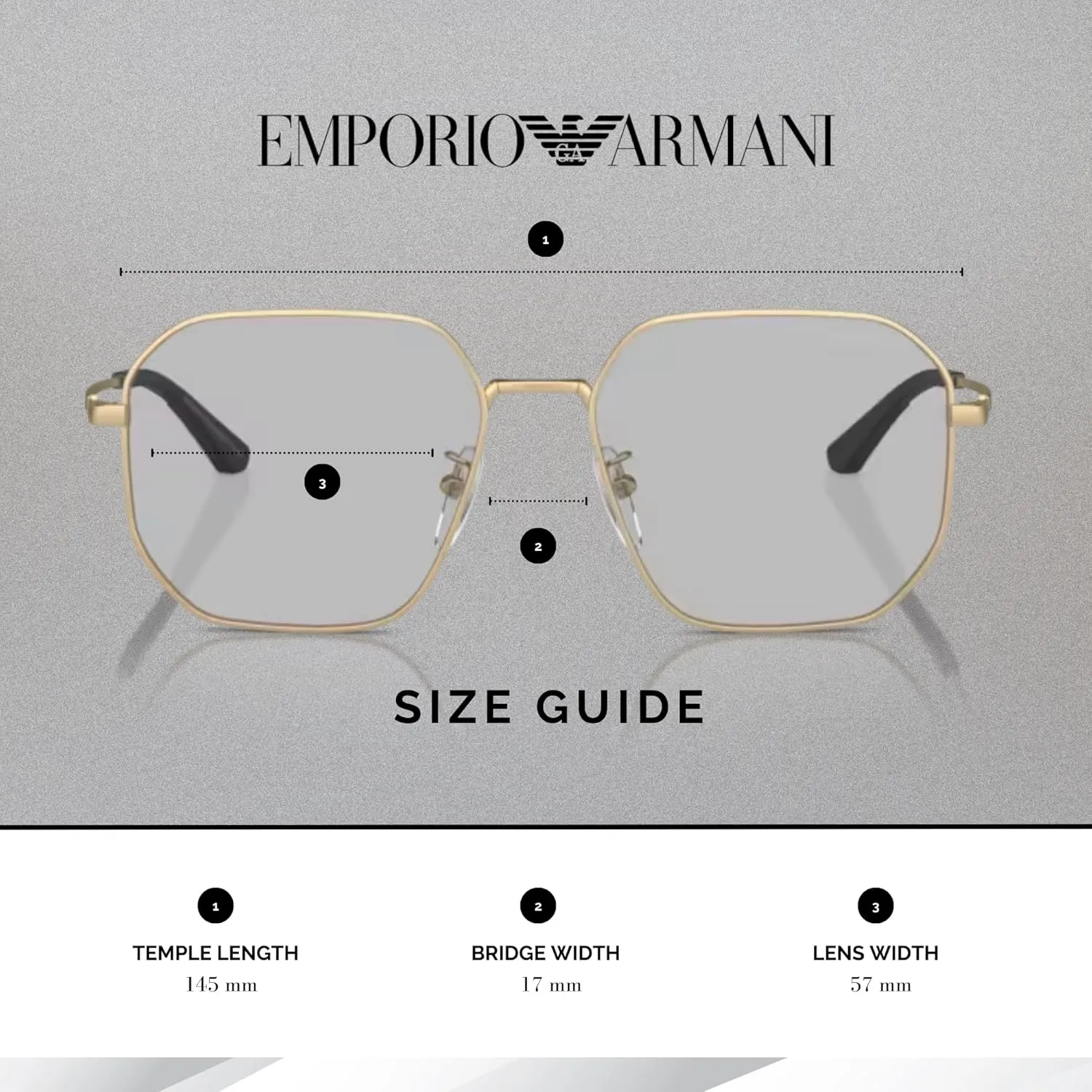 Emporio Armani EA2154D 57MM Pilot Sunglasses For Men   BUNDLE WIth Designer iWear Complimentary Eyewear Kit