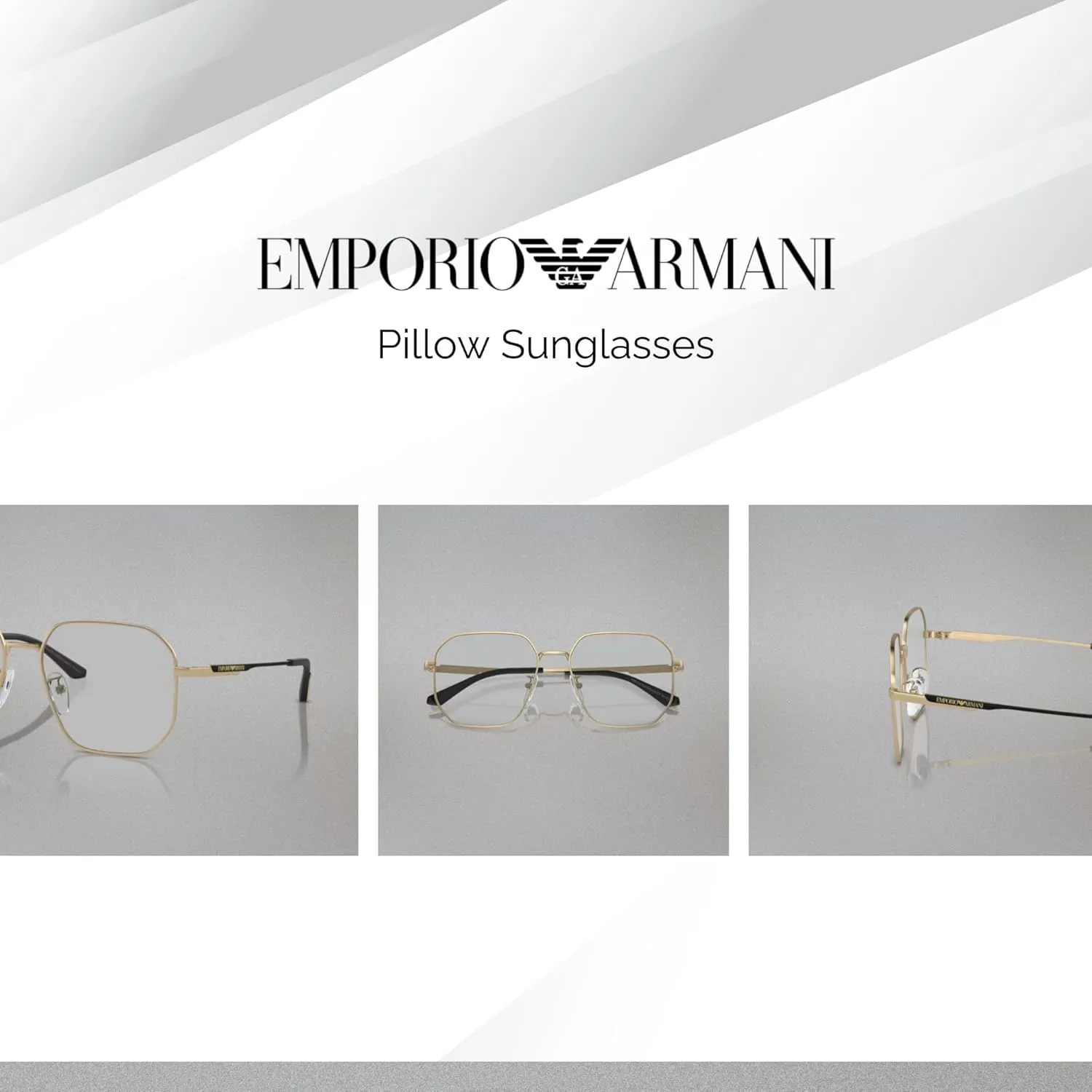 Emporio Armani EA2154D 57MM Pilot Sunglasses For Men   BUNDLE WIth Designer iWear Complimentary Eyewear Kit