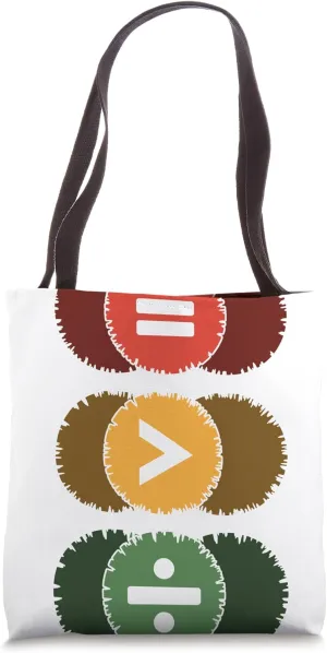 Equality Greater Than Division Math Symbols STEM Education Tote Bag