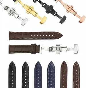 Ewatchparts 16-24mm Genuine Leather Watch Band Strap Quick Release Compatible With Citizen