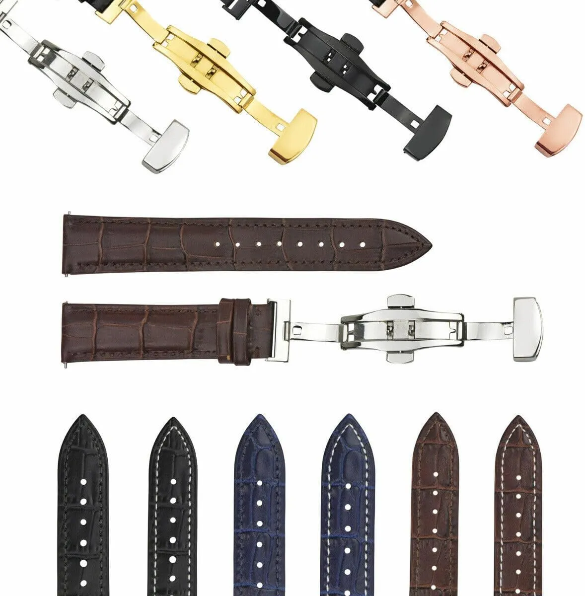 Ewatchparts 16-24mm Genuine Leather Watch Band Strap Quick Release Compatible With Citizen