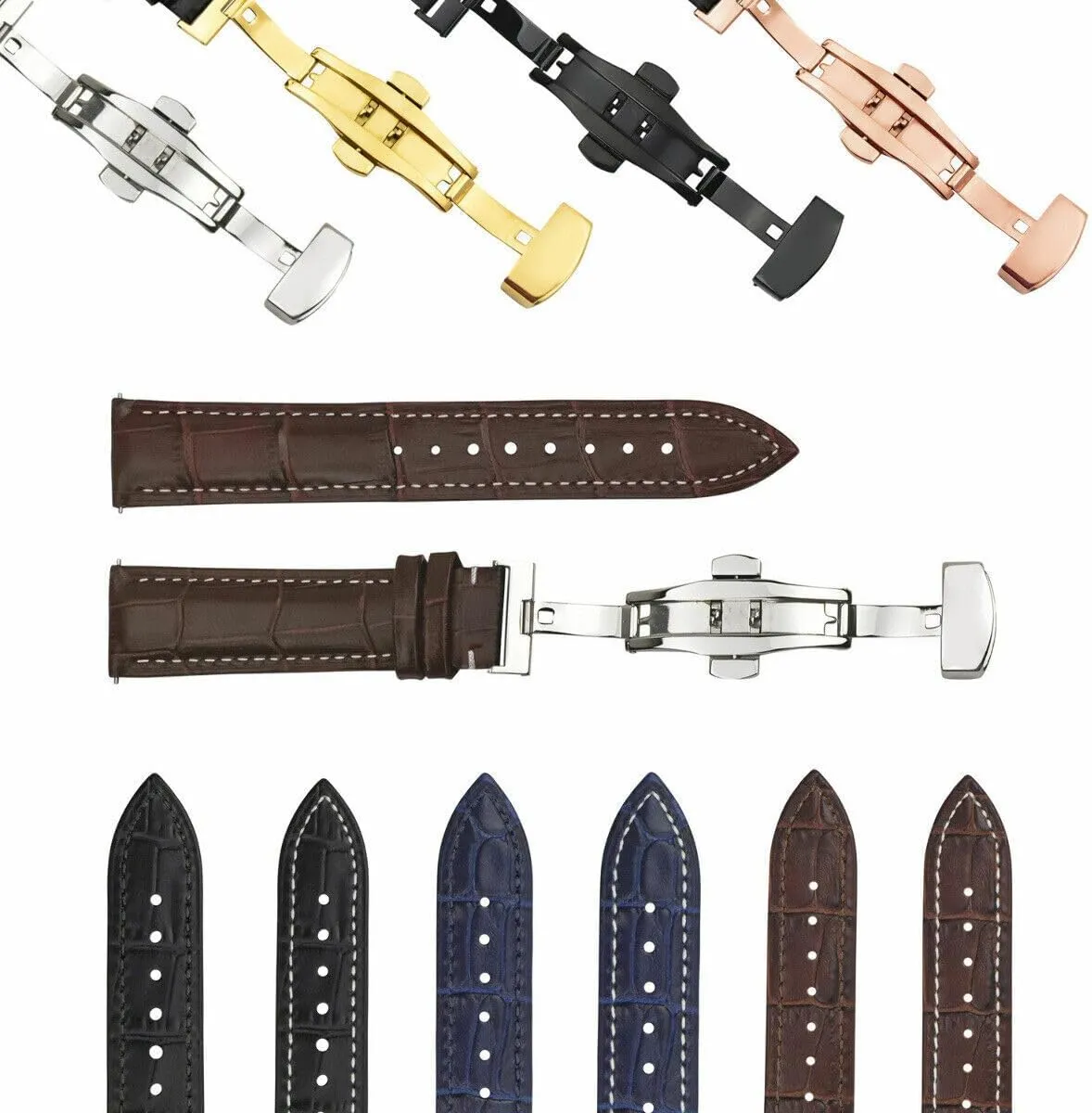 Ewatchparts 16-24mm Genuine Leather Watch Band Strap Quick Release Compatible With Citizen