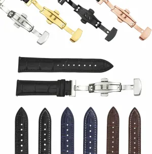 Ewatchparts 16-24mm Genuine Leather Watch Band Strap Quick Release Compatible With Citizen