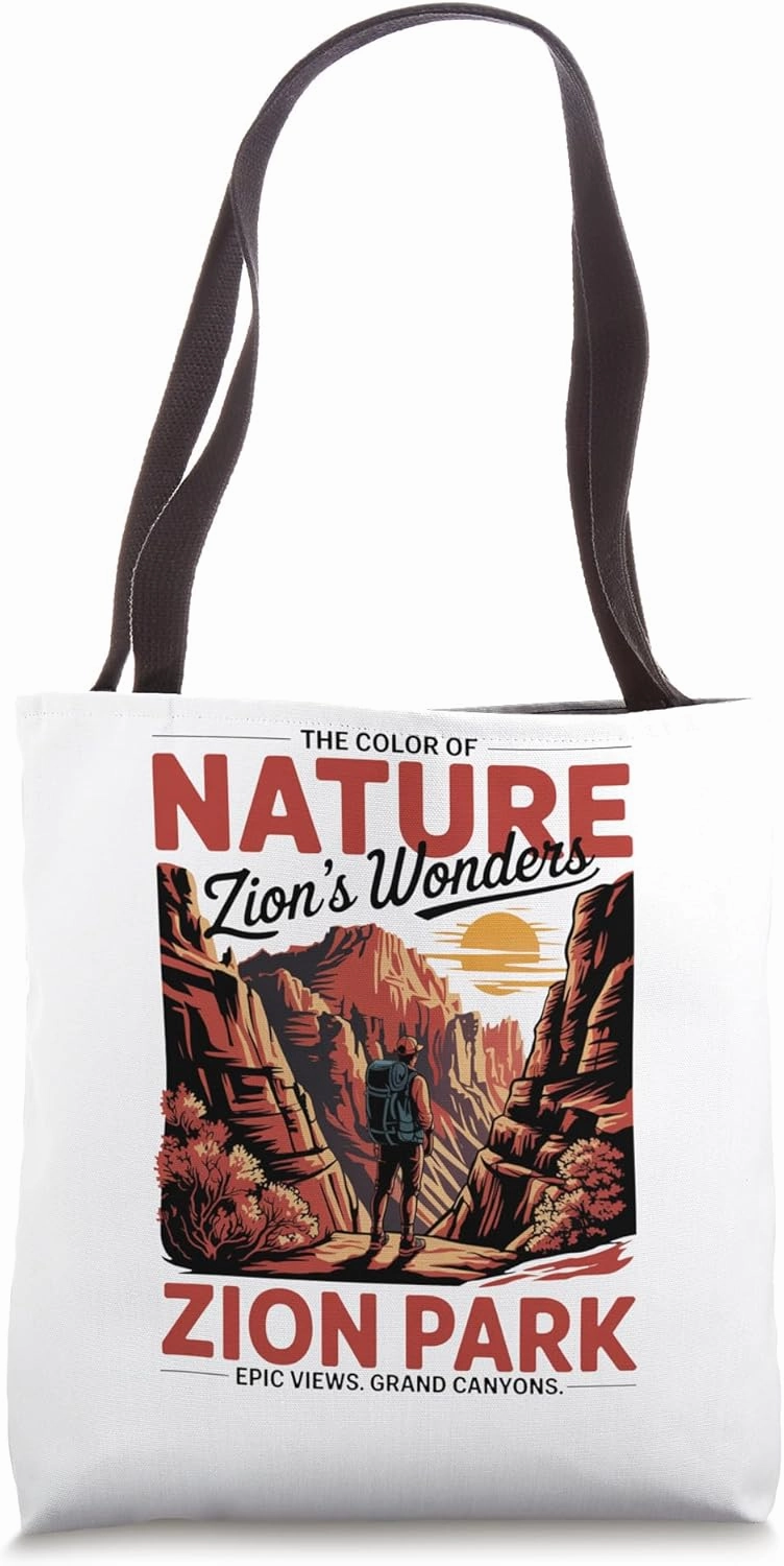 Explore Zion Heights - Vintage Zion National Park Tote Bag