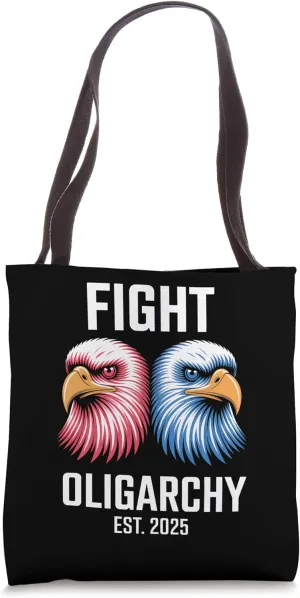 Fight Power Elite Graphic with Patriotic Eagles Tote Bag